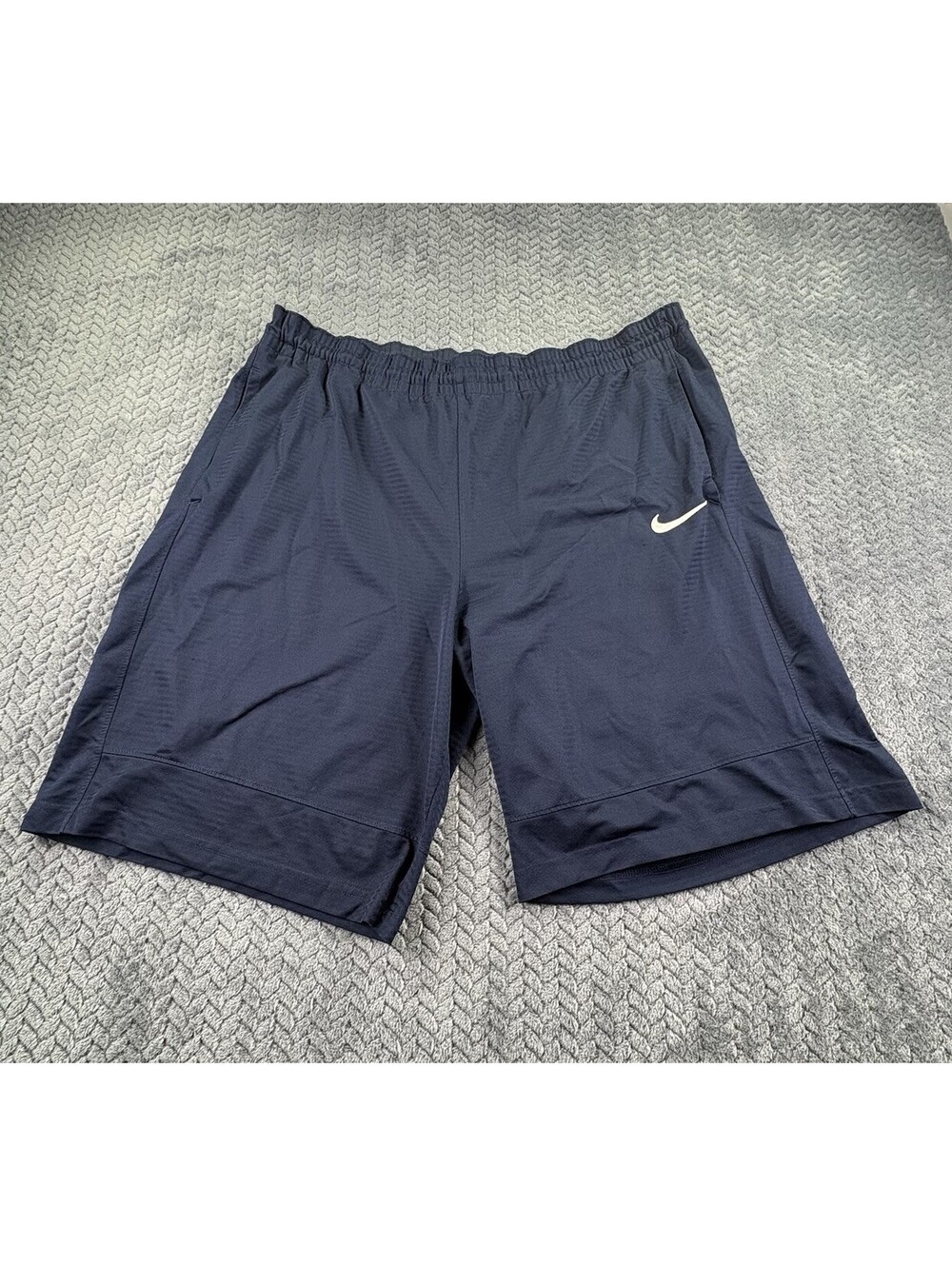 NIKE Shorts Athletic Blue W/Pockets Lightweight Bottoms Dark Blue Mens Sz XL